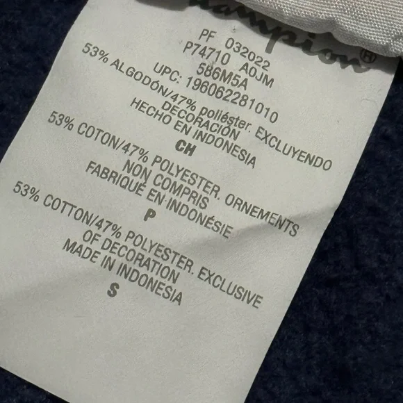 EUC Champion Brand Sweats-Men’s Sz S-Cotton Blend-Navy/Yellow-Drawstring Waist - Picture 9 of 14